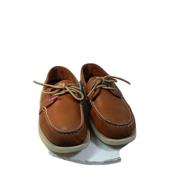 Sperry Men's Top Sider Boat Shoes Preowned Great Condition Tan Leather 10M - Picture 1 of 11